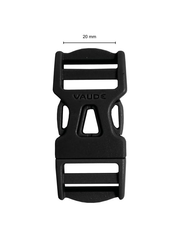 VAUDE Steckschnalle 20 mm Dual Adjust black 