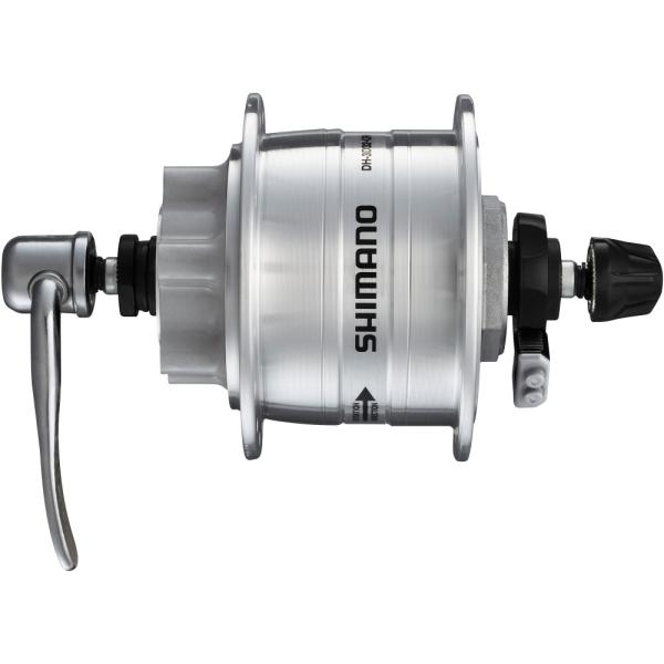 SHIMANO Nabendynamo DH-3D32 6 Volt/3 Watt 36 Loch 6-Loch Silber Mutterntyp