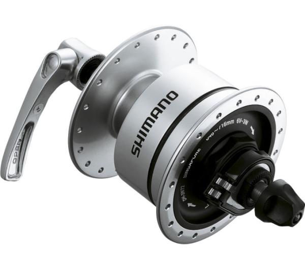 SHIMANO Nabendynamo DH-3N72 6 Volt/3 Watt 36 Loch Silber Produktbild 1