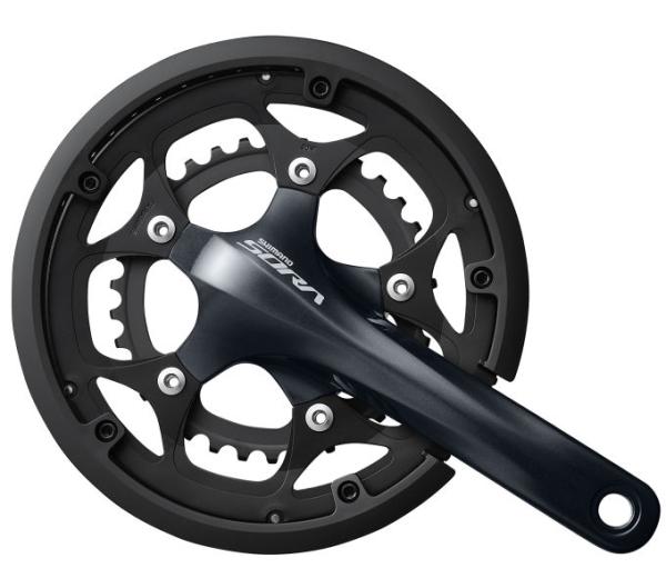 SHIMANO Kurbelgarnitur SORA FC-R3000 9-fach 175 mm 50-34 Z&auml;hne Schwarz mit KSR