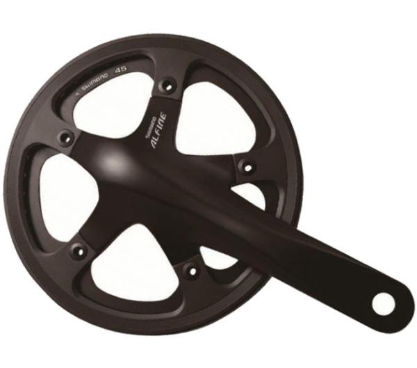 SHIMANO Kurbelgarnitur ALFINE FC-S501 39 Z&auml;hne schwarz