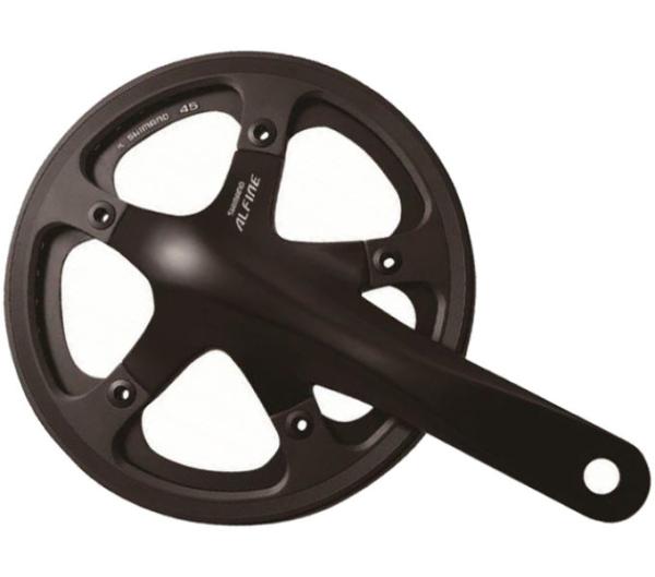 SHIMANO Kurbelgarnitur ALFINE FC-S501 39 Z&auml;hne schwarz