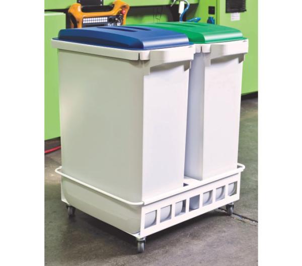 LISTA Fahrwagen f&uuml;r Abfallbeh&auml;lter 60 L, F&uuml;r Abfallbeh&auml;lter 60 L, 480 x 180 x 540 mm ( Produktbild 1