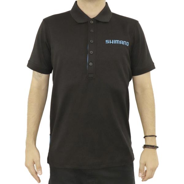 SHIMANO SHIMANO WORKSHOP POLO BLACK, M 50% PES/50% COTTON