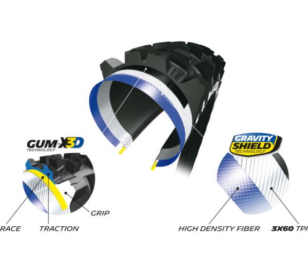 Michelin MICHELIN FALTREIFEN WILD ENDURO FRONT COMPETITION LINE GUM-X3D 61-622 Schwarz Produktbild 1