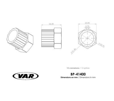VAR Kompaktinnenlagerwerkzeug BP-41400 f&uuml;r Campagnolo Record, Chorus & Athena Produktbild 1