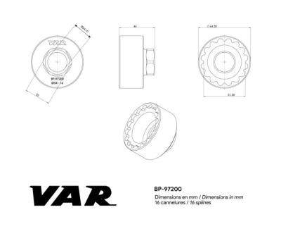 VAR Innenlagerwerkzeug BP-97200 f&uuml;r STEPS EP8 54 mm Produktbild 1