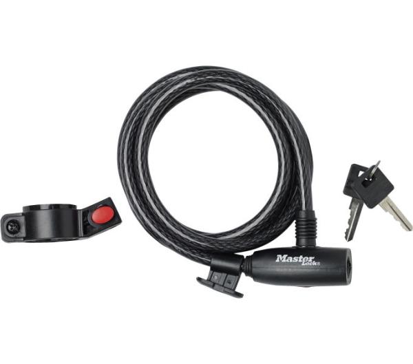 Master Lock Kabelschloss 8232 Schwarz 10 mm x 1800 mm Schlüssel