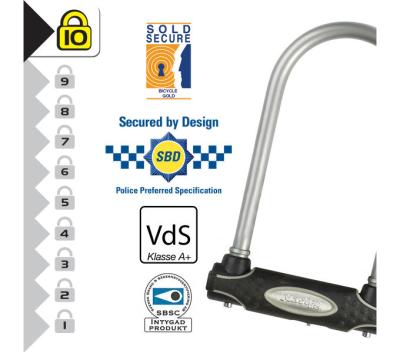 Master Lock Bügelschloss 8195 Grau 13 mm x 210 mm x 110 mm Schlüssel Produktbild 2