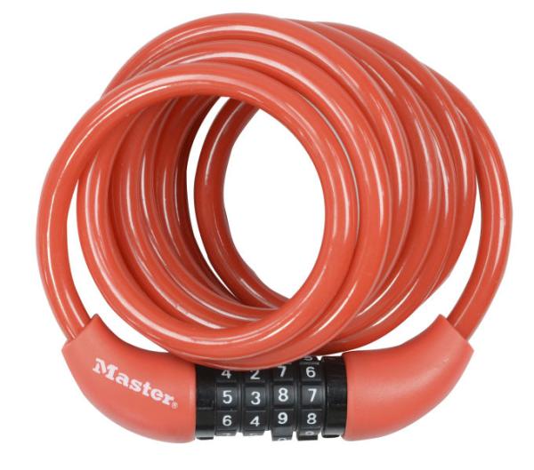 Master Lock Kabelschloss 8221 4er Pack 8 mm x 1800 mm Zahlenkombination einstellbar Produktbild 3