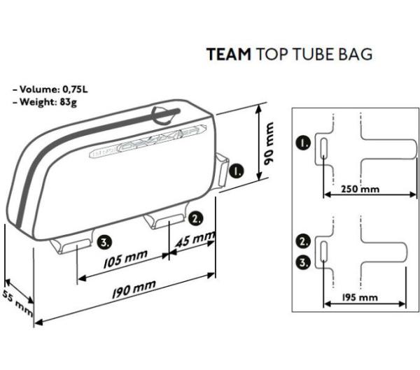 PRO Oberrohrtasche Discover Team 0,7 l Produktbild 3
