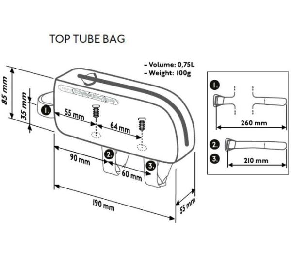 PRO Oberrohrtasche Discover 0,75 l Produktbild 3