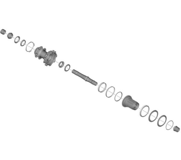 SHIMANO Hohlachse f&uuml;r WH-R9270-C50-TU-R HR