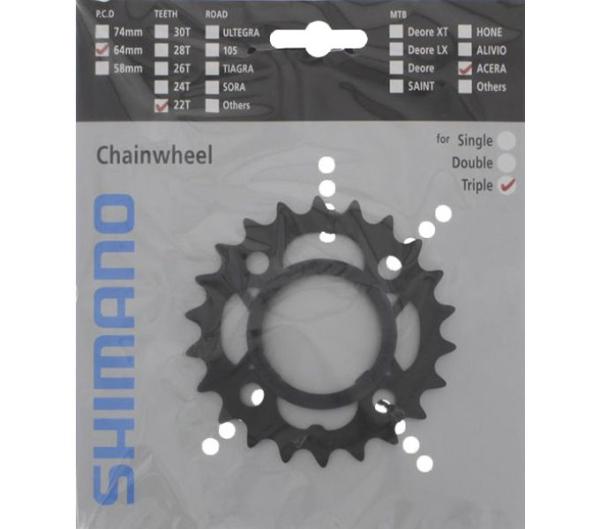 SHIMANO Kettenblatt ACERA FC-M361 22 Zähne