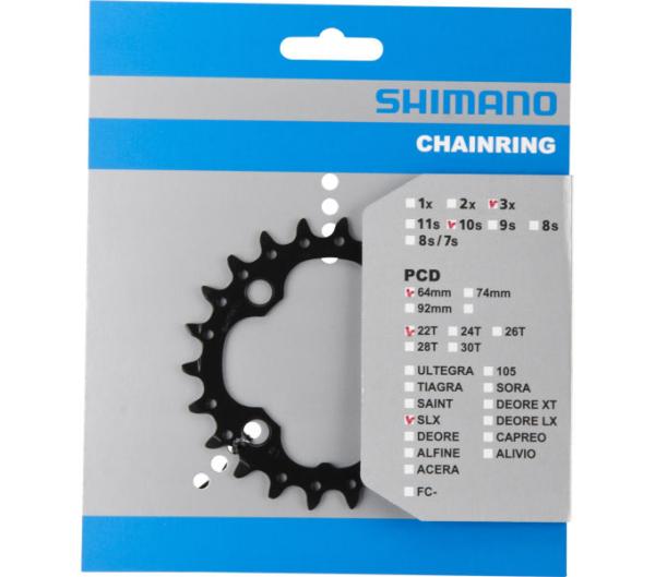 SHIMANO Kettenblatt SLX FC-M672, FC-M7000-3 22 Zähne