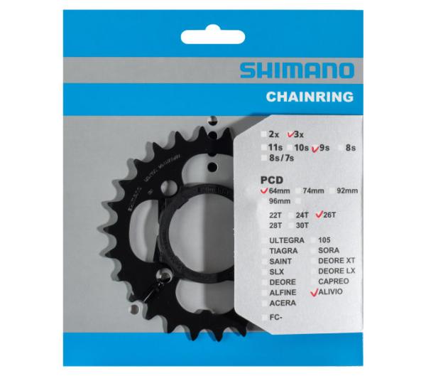 SHIMANO Kettenblatt ACERA FC-T4010 26 Zähne