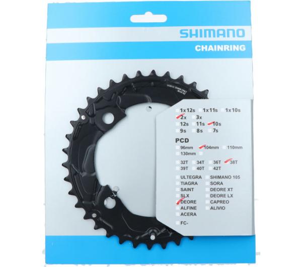 SHIMANO Kettenblatt DEORE FC-M617 38 Zähne