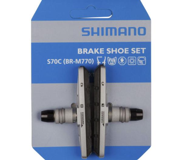 SHIMANO Bremsschuh S70C Cartridge BR-T670 1 Paar F&uuml;r Alufelge Silber Produktbild 1